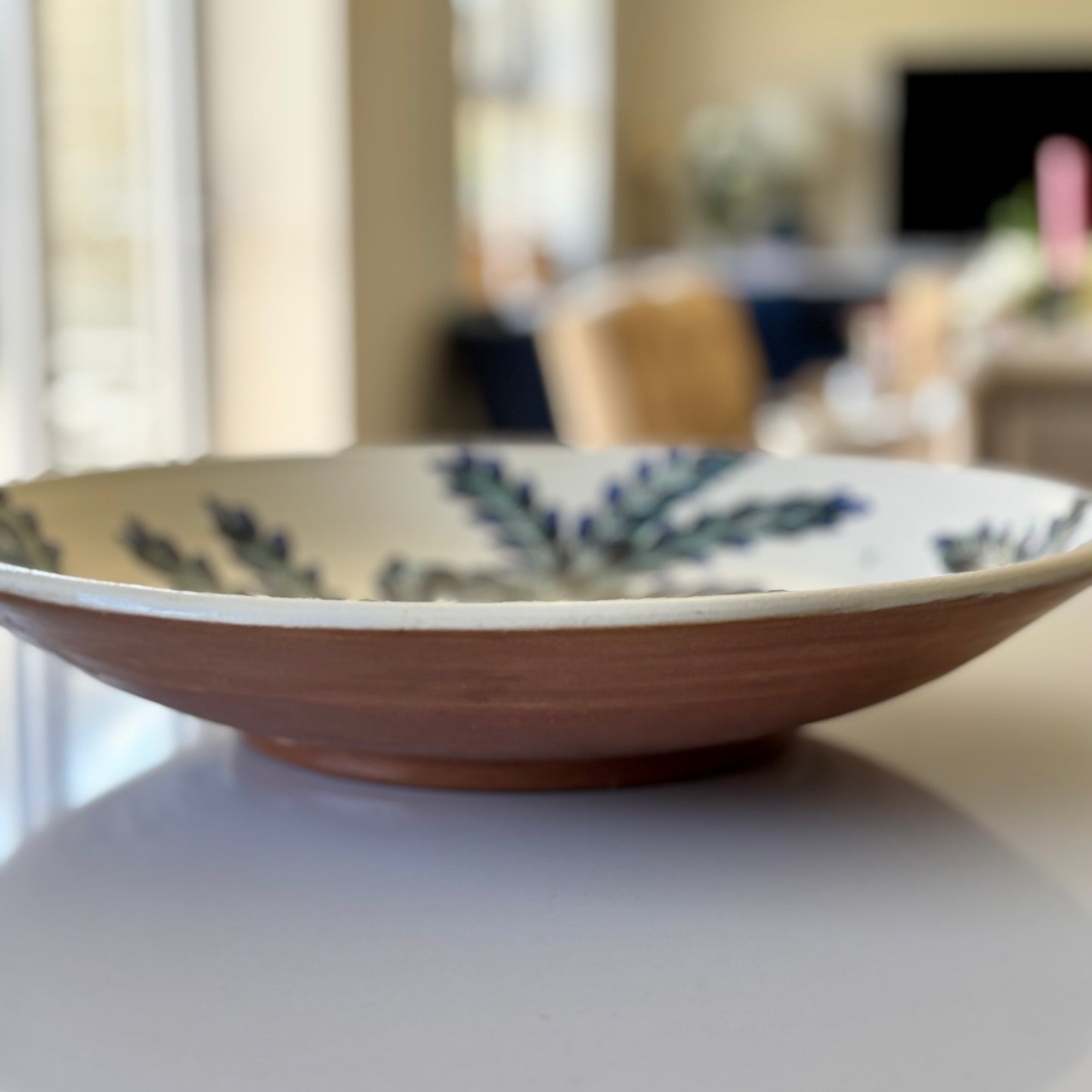 Fayoum hand painted pottery serving dishes