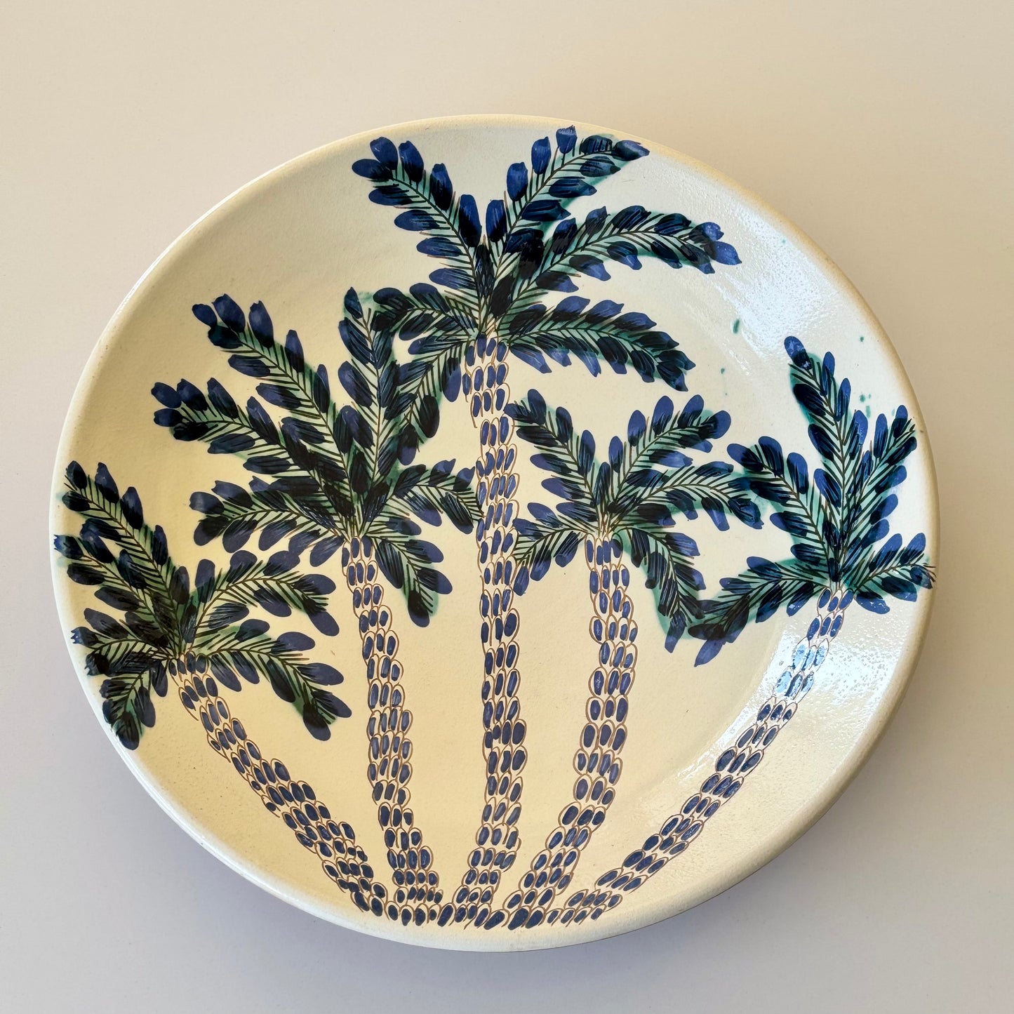 Fayoum hand painted pottery serving dishes