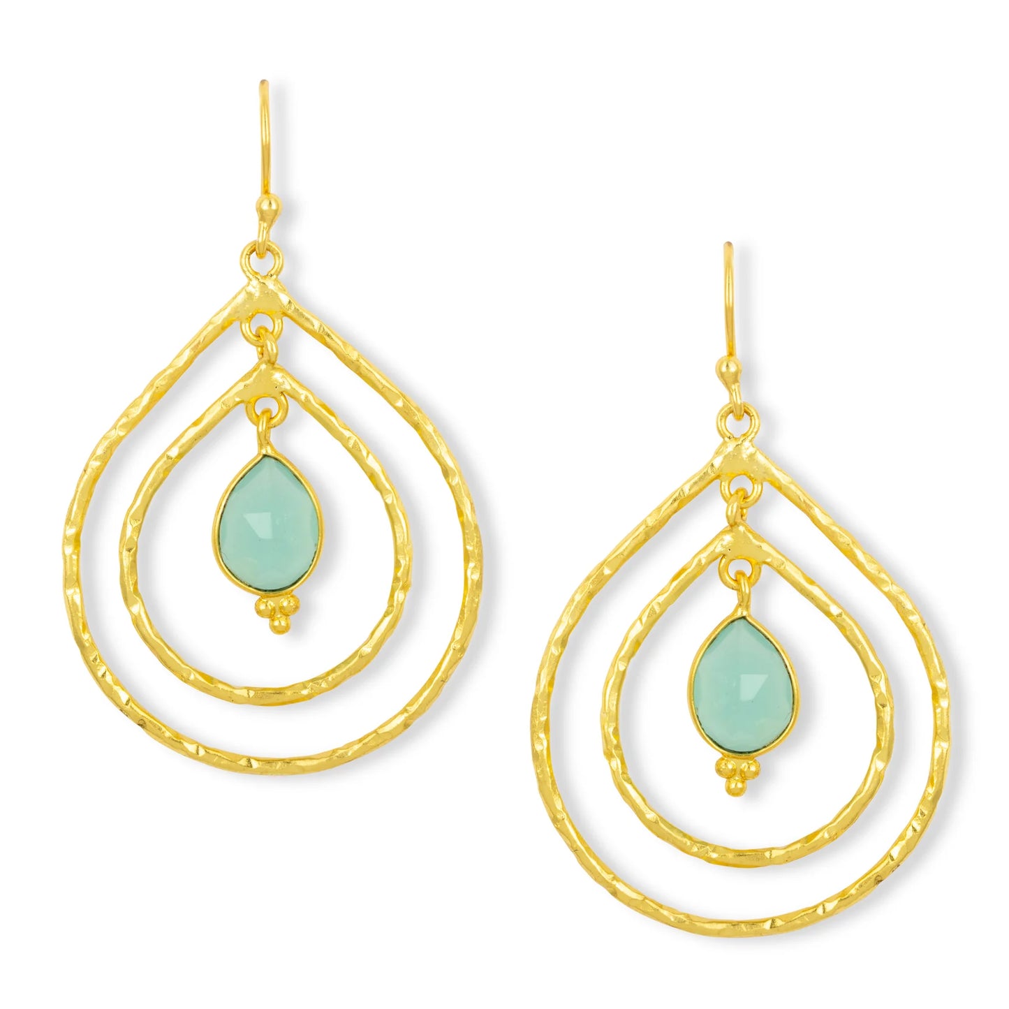 Aqua Chalcedony Earrings