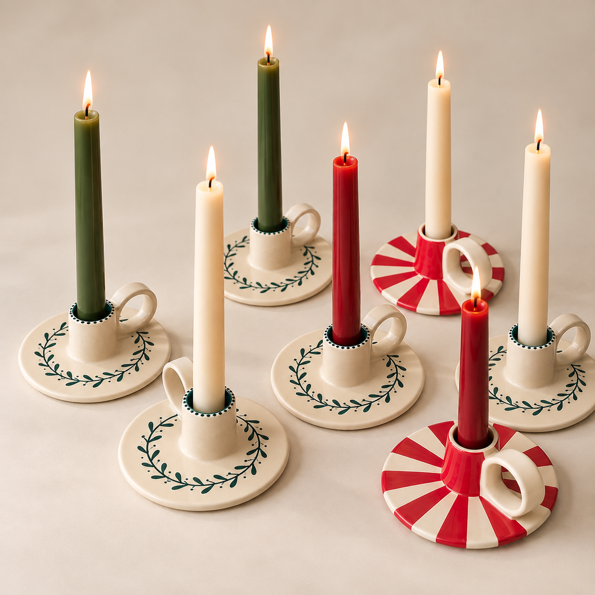 Stoneware Candle Holder