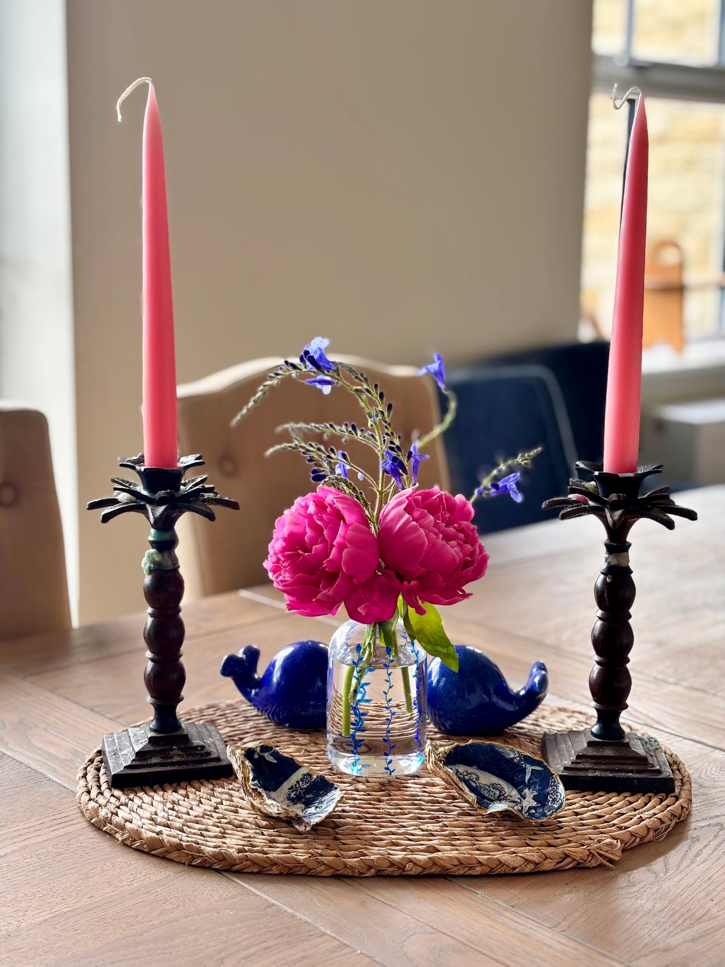 Hand painted Bud Vases