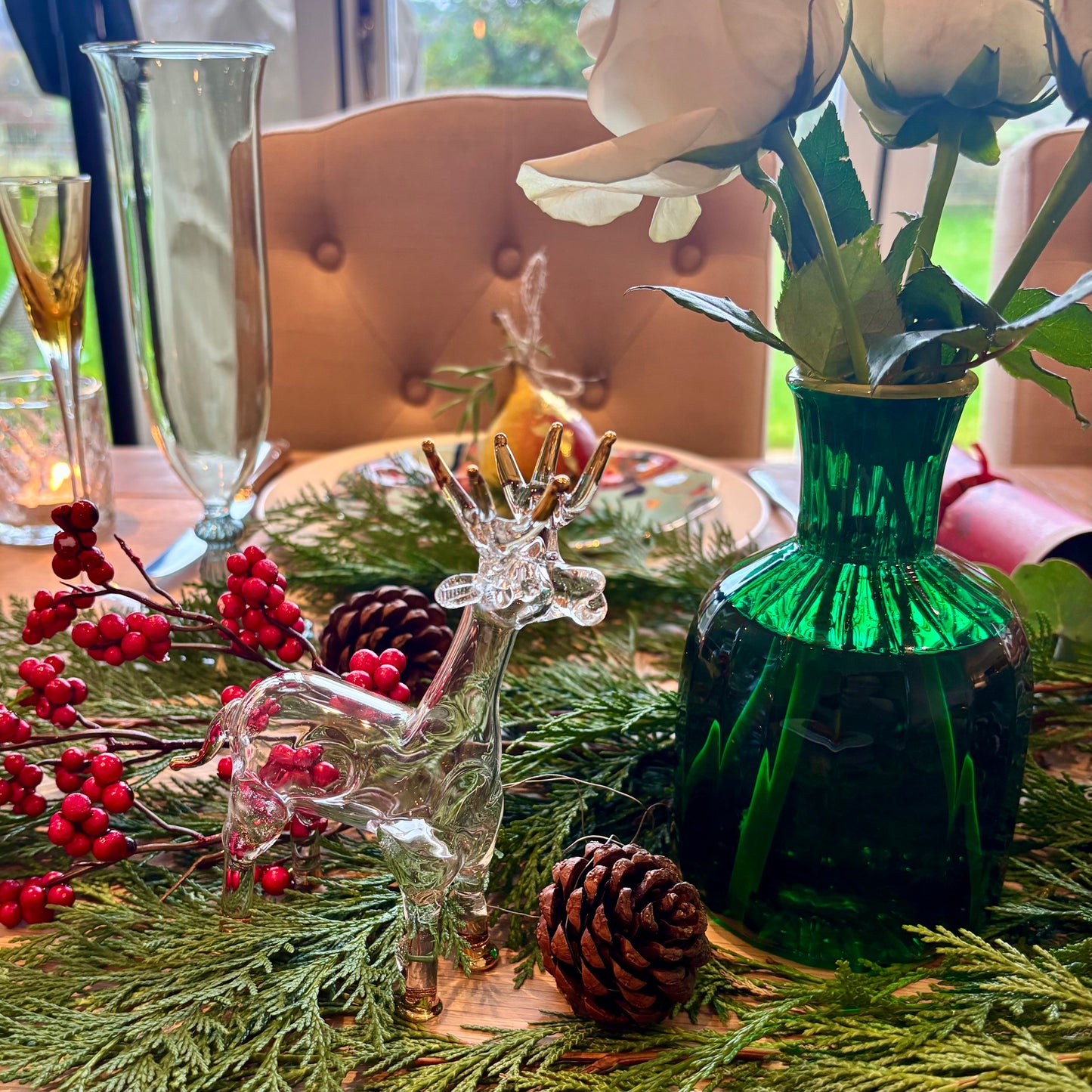 Hand blown Glass Reindeer