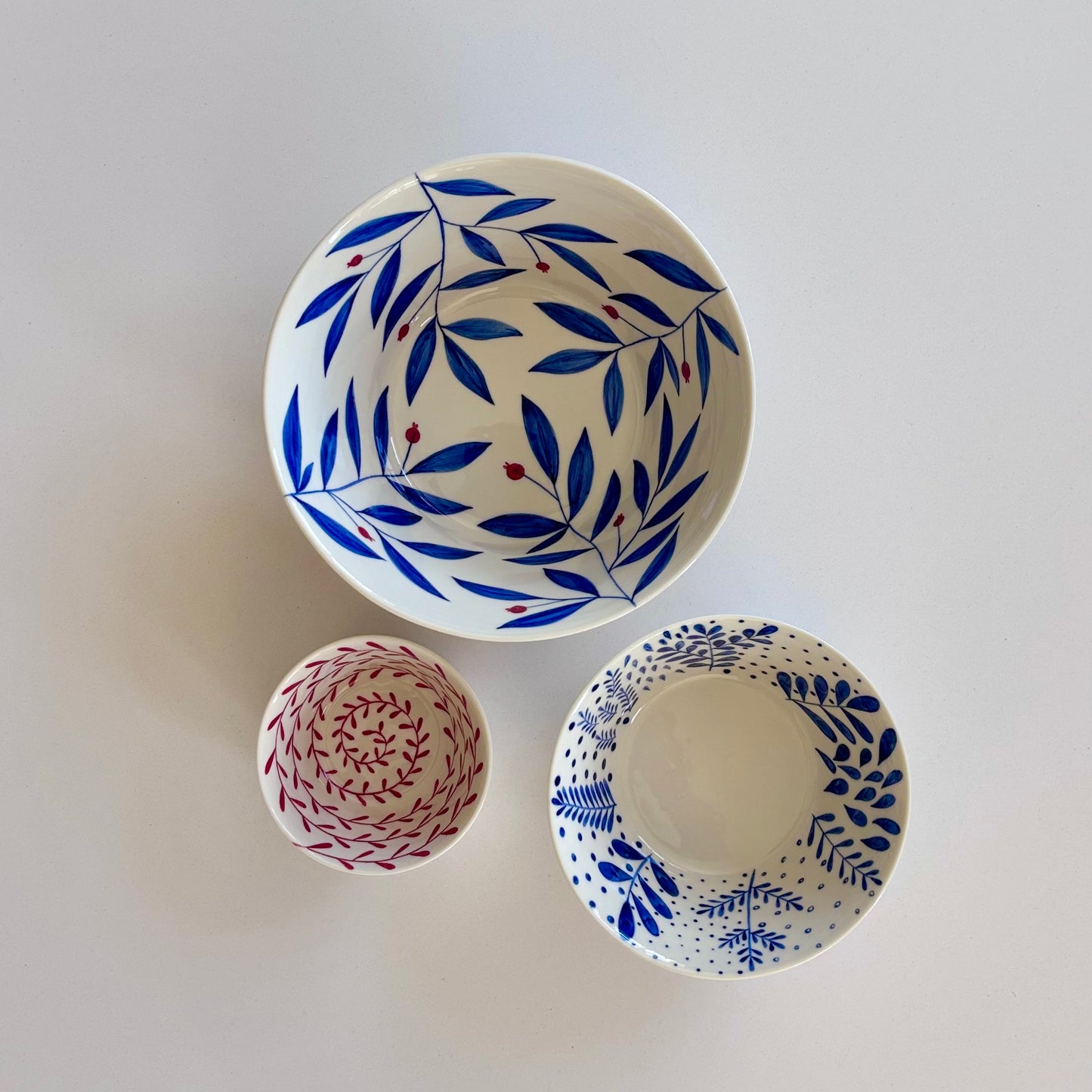 Set of three Limoges Porcelain Dishes