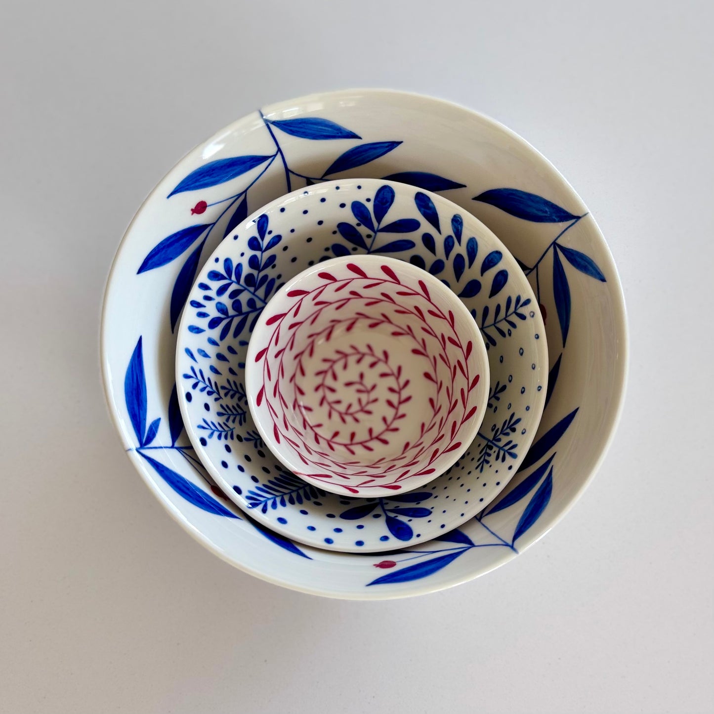 Set of three Limoges Porcelain Dishes
