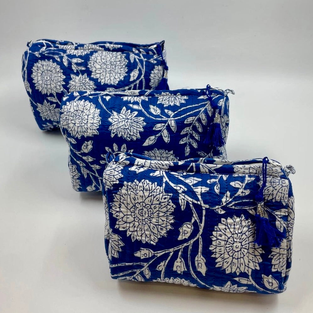Quilted Cotton Wash bag sets.
