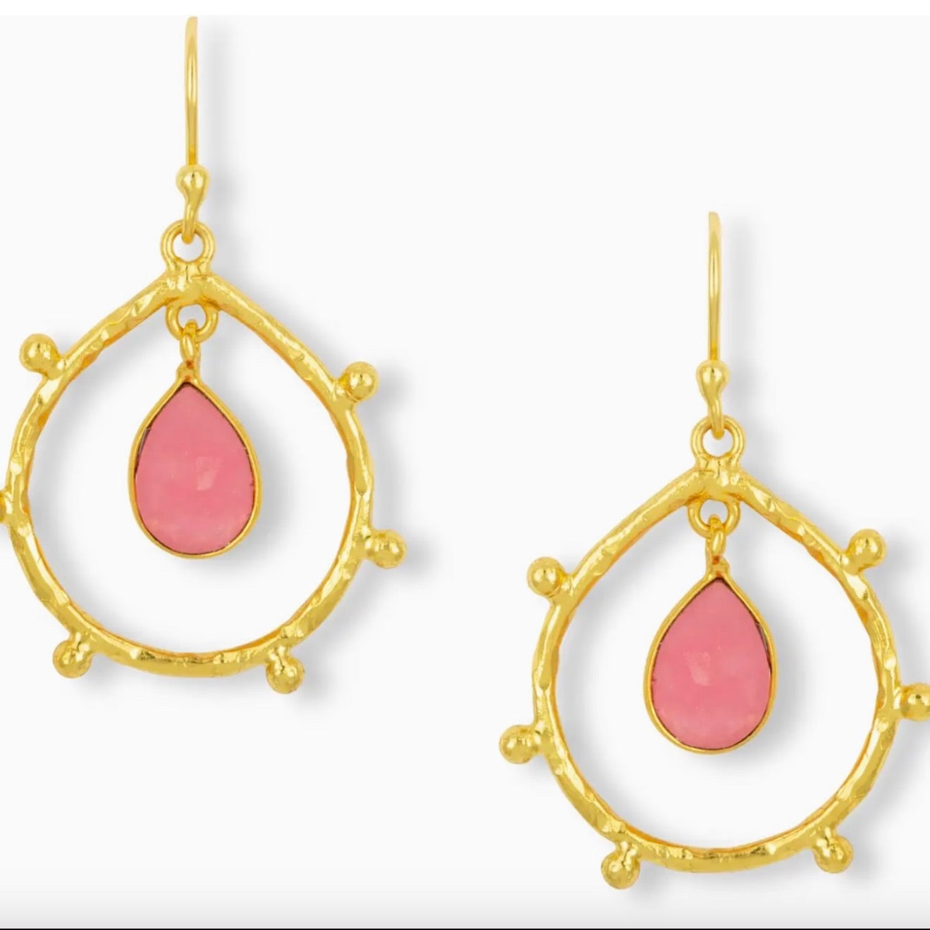 Pink Jade Earrings